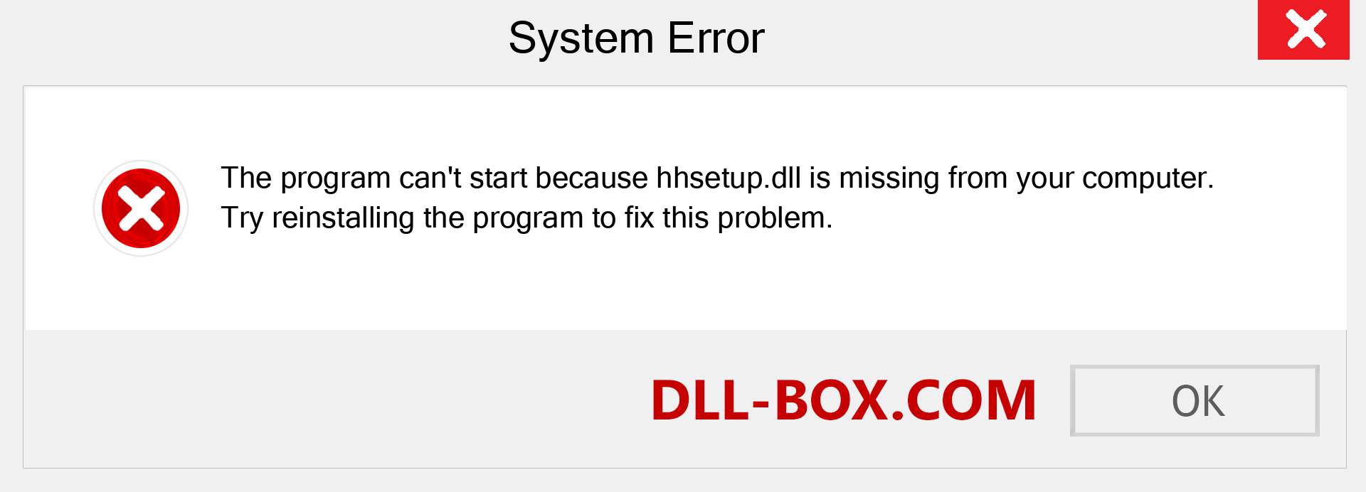  hhsetup.dll file is missing?. Download for Windows 7, 8, 10 - Fix  hhsetup dll Missing Error on Windows, photos, images